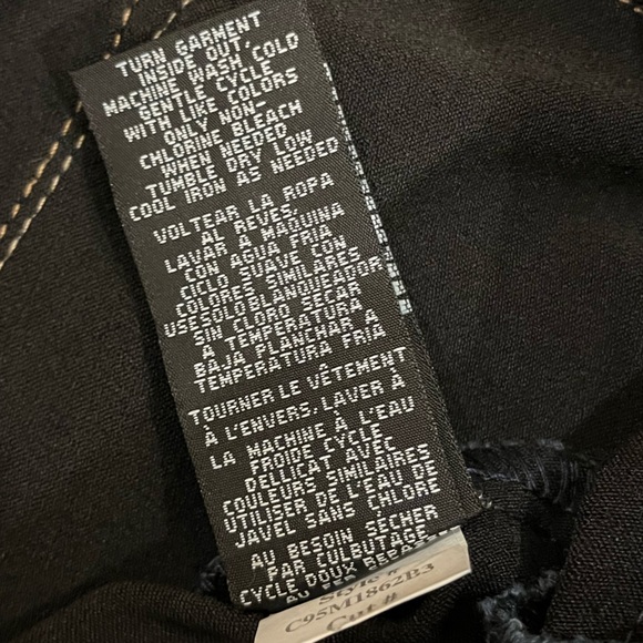 NWT 1822 Satin Denim High Rise Slim Boot Dark Blue Pull On Jeans 12 - Picture 7 of 14